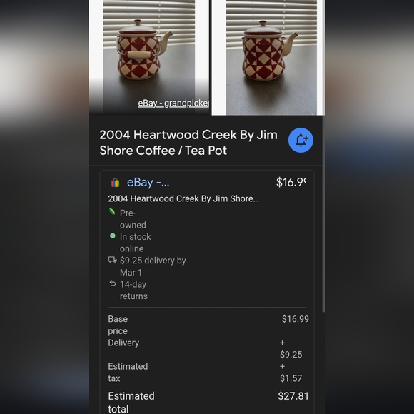 🛒🛍️💥Vintage ceramic Heartwood creek by Jim Shore 2004 I'm a little teapot - Picture 5 of 8